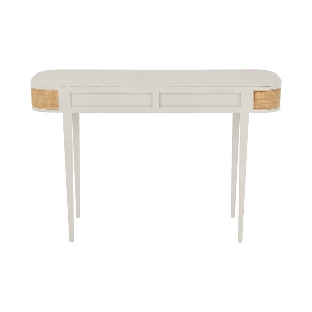 Console Design Bois Exotique Rotin - Designix