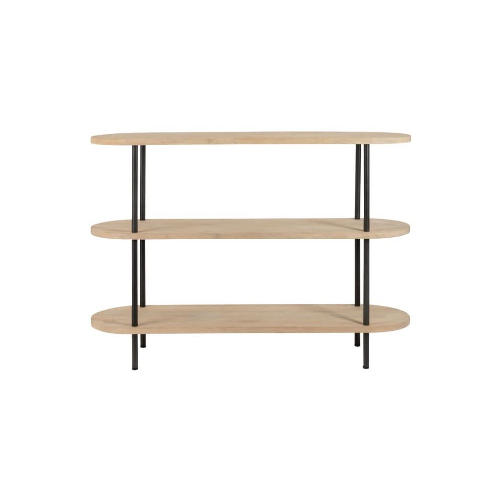 Console Élégante 3 Étagères Bois Fer