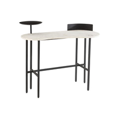 Console Marbre Fer Blanc Noir