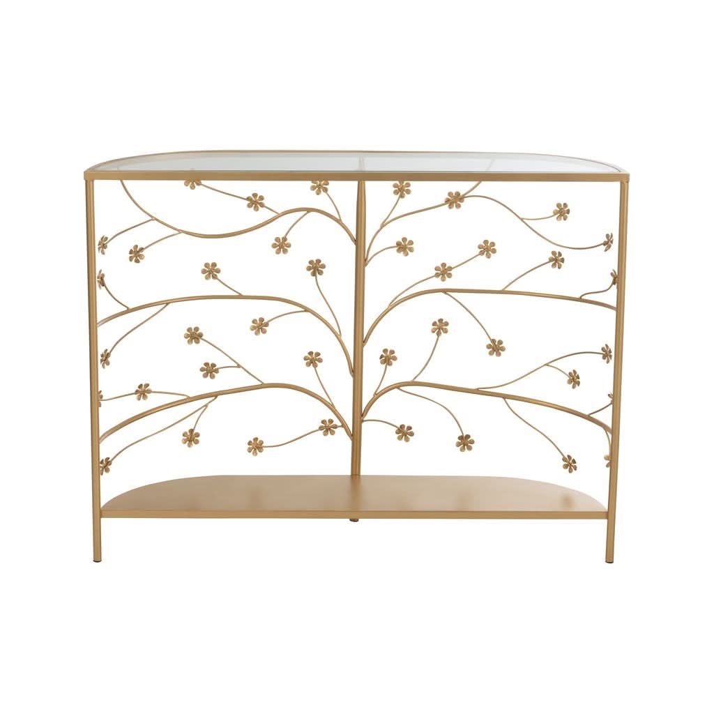 Elegante goldene Metallkonsole