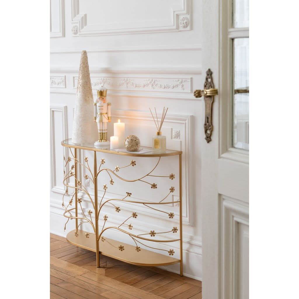 Console Métallique Dorée Élégante - Designix