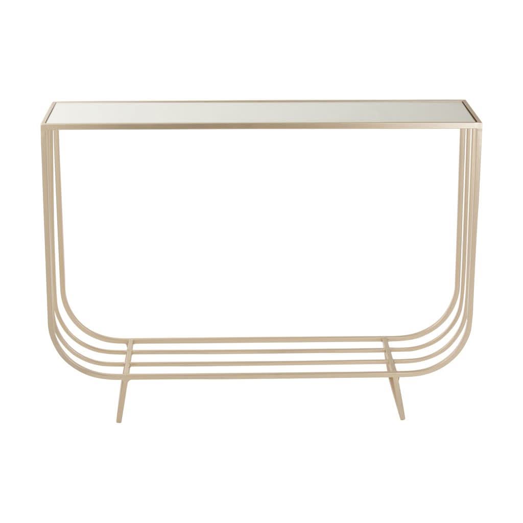 Metallkonsole Glas versilbert