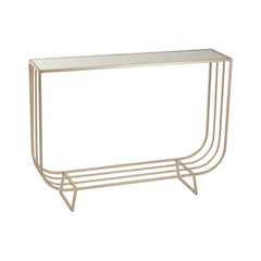 Metallkonsole Glas versilbert