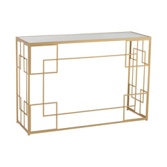 Console Métallique Verre Doré