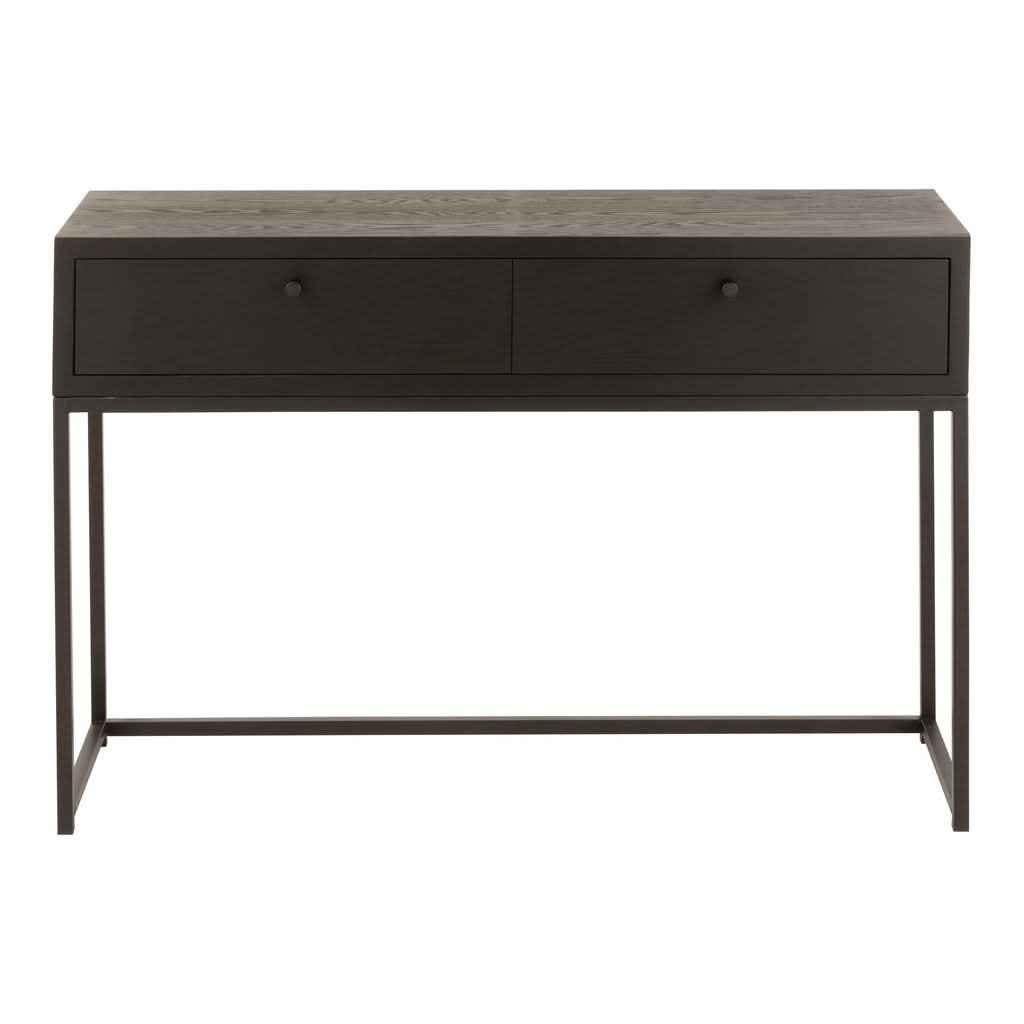 Console Tiroirs Bois Métal Noir - Designix