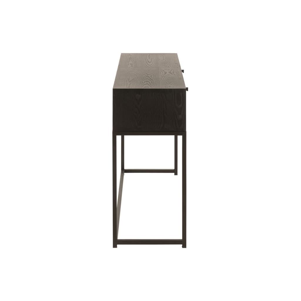 Console Tiroirs Bois Métal Noir - Designix