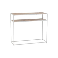 Console Zigzag Bois Métal Blanc