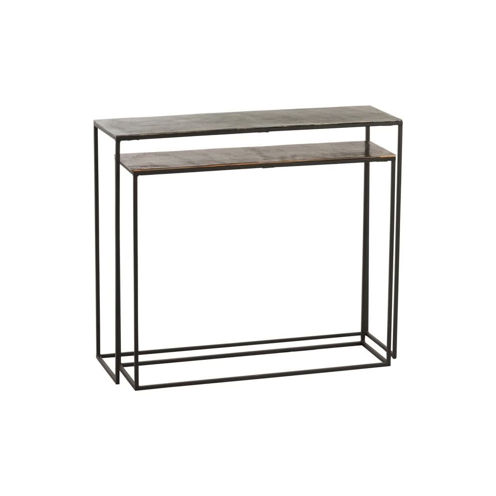 Consoles Rectangulaires Aluminium Noir