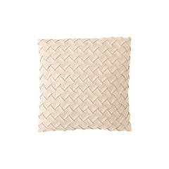 Beiges Kissen aus gewebtem Polyester