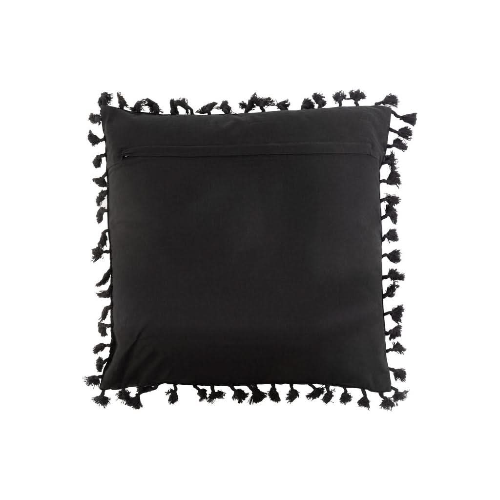 Coussin Noir en Coton Marocain - Designix