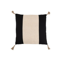 Gewebtes Kissen Schwarz Polyester
