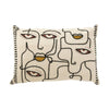 Kissen Gesichter Baumwolle Beige