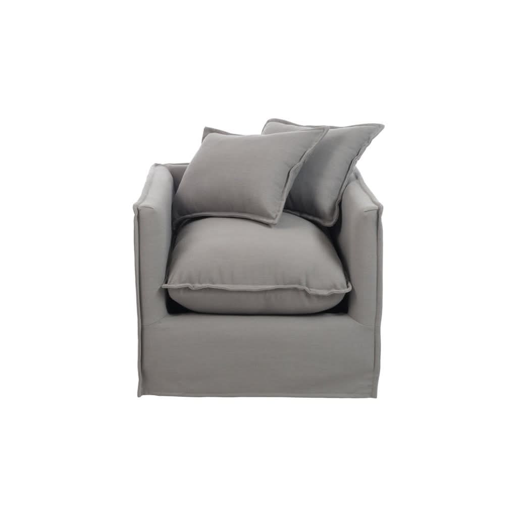 Coussins Canapé Lin Gris
