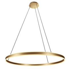 Hängeleuchte Ringlux goldfarben