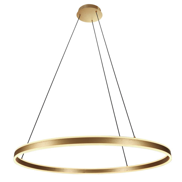 Hängeleuchte Ringlux goldfarben