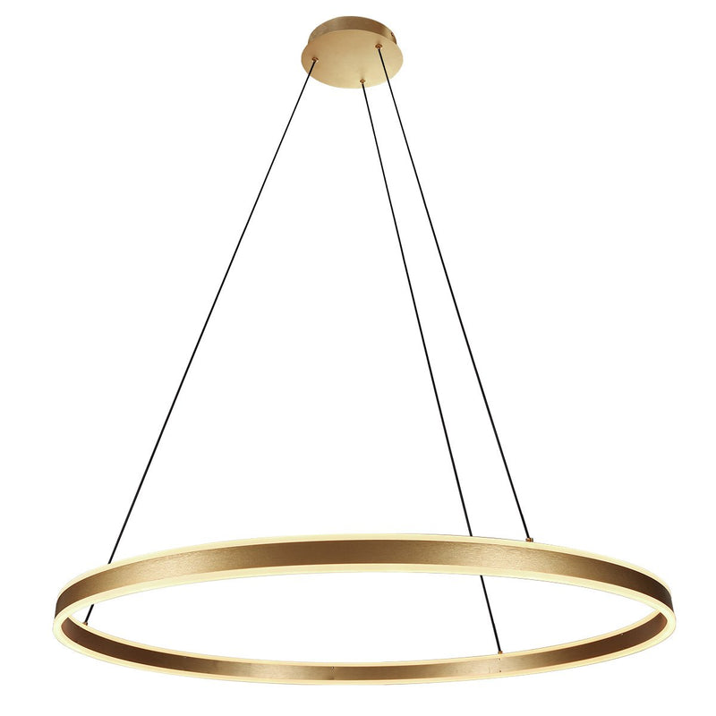 Hängeleuchte Ringlux goldfarben