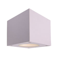 Applique extérieure Cubodo blanche, verre