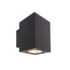 Applique extérieure Cubodo grise foncé, verre, double, H 10,8 cm