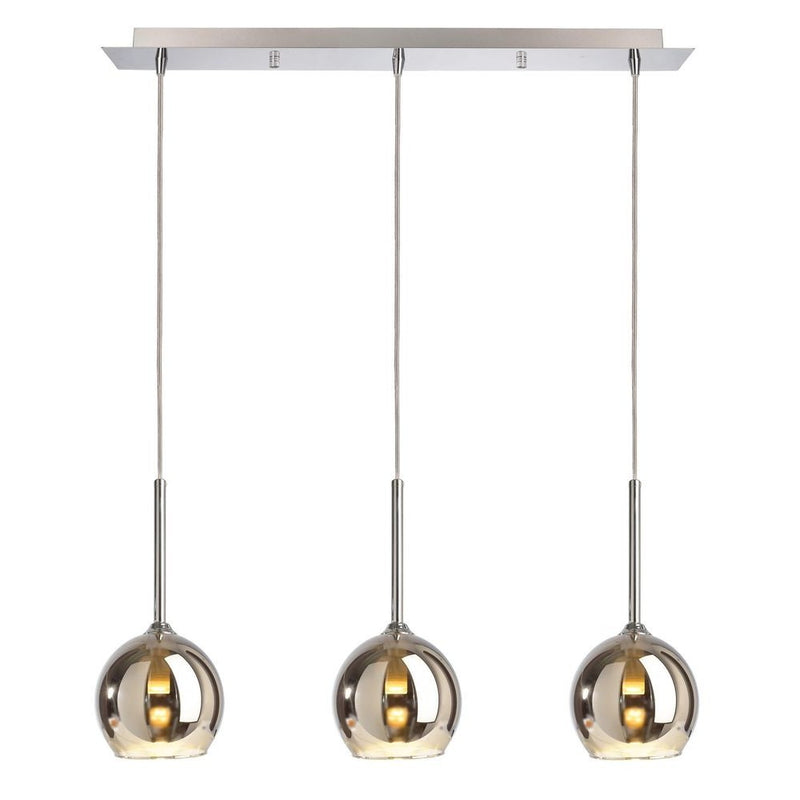 Suspension Bunda argentée, verre