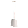 Suspension Twister blanche, plâtre, H 18,5 cm