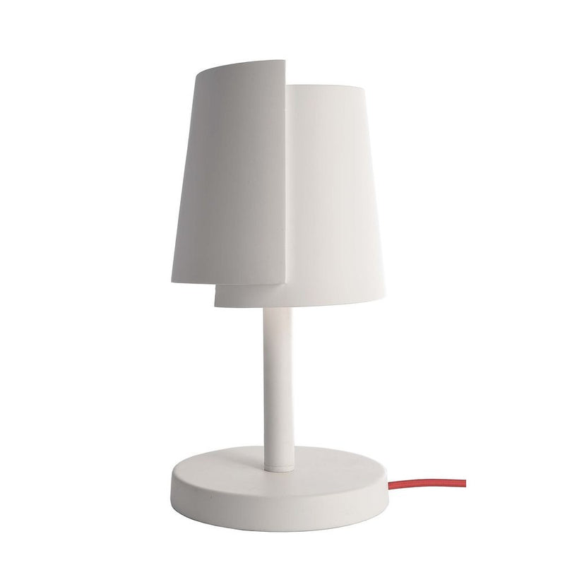 Lampe à poser Twister blanche, plâtre