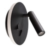 Applique murale Brahe aluminium et noire, Ø 15 cm