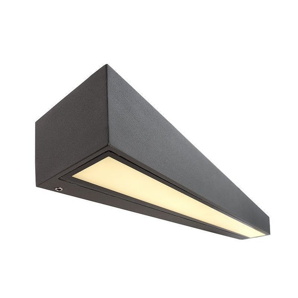Applique extérieure Linear grise foncé, verre, linéaire, double, L 25 cm