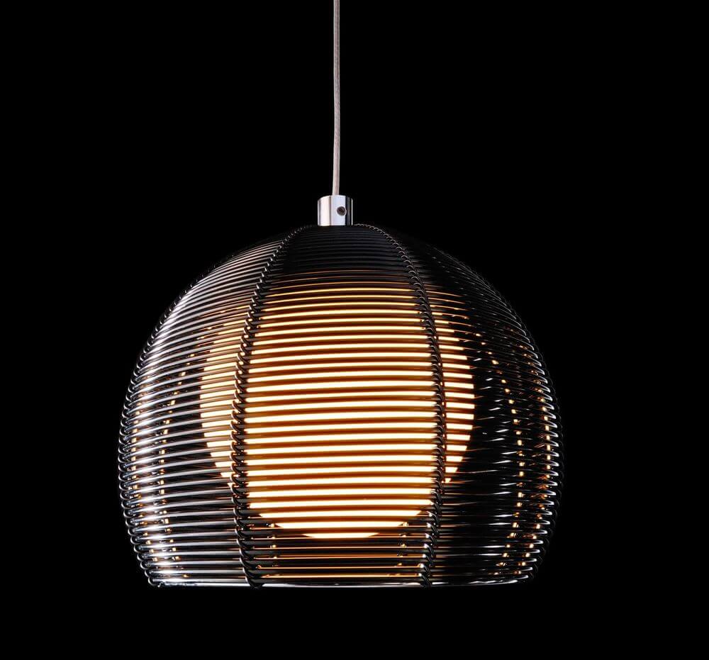 Suspension Filo noire, Ø 16 cm