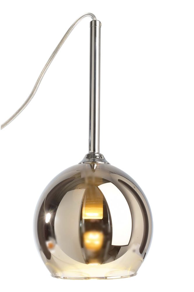 Suspension Bunda argentée, verre