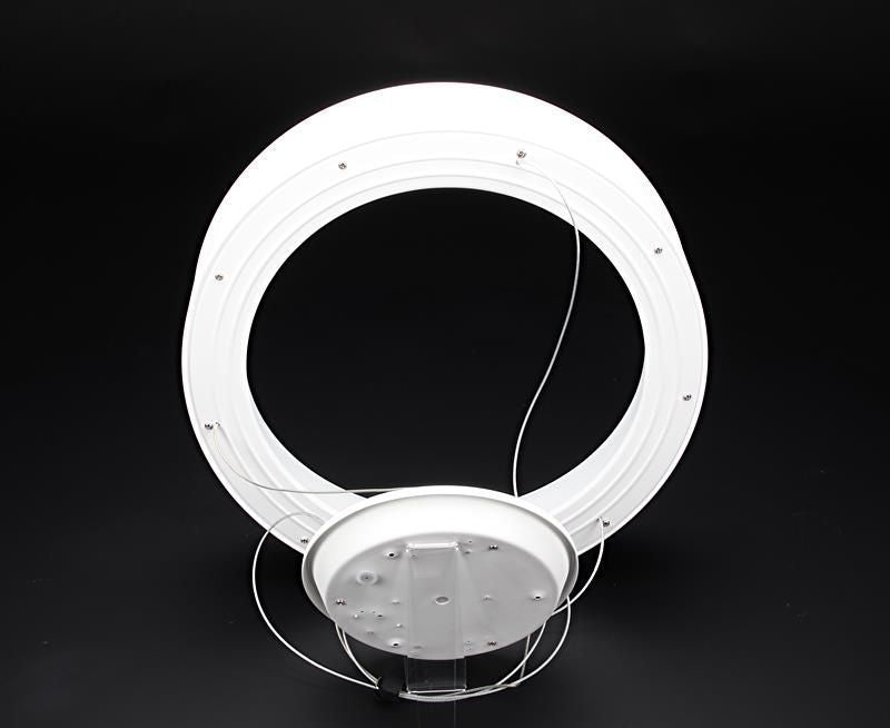 Suspension Sculptoris aluminium et blanche, Ø 45 cm, blanc chaud