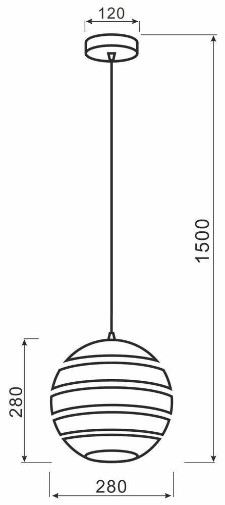Suspension Ankaa inox, L 150 cm
