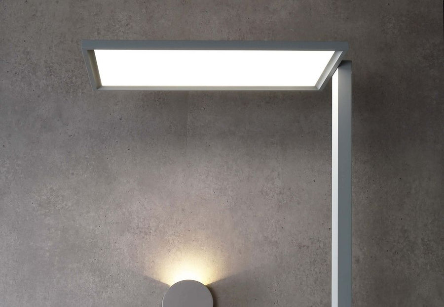 Lampadaire Office transparent, verre