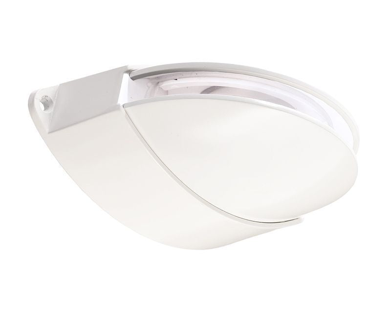 Applique extérieure Maia blanche, verre