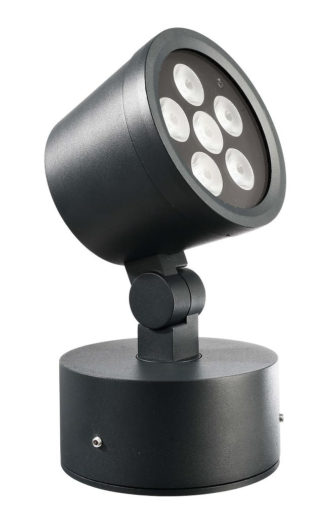 Même spot noir orientable, LED éteintes montrant les réflecteurs blancs