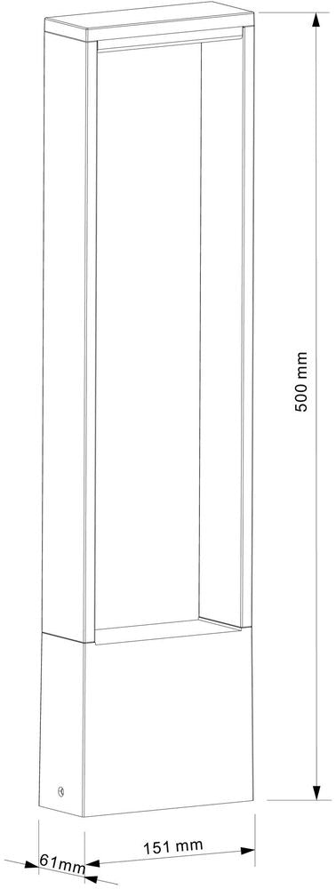Lampadaire extérieur Cata anthracite, H 50 cm
