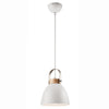 Suspension Retro blanche et bois