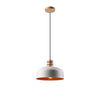 Suspension blanche et orange, bois