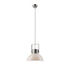 Suspension grise et blanche, verre