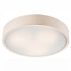 Plafonnier 3 lumières blanc et bois, verre