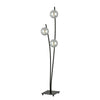 Lampadaire Dramnir 3 lumières noir et anthracite, verre