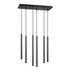 Suspension Tamrisal 6 lumières noire