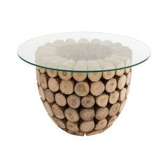 Tischplatten aus Teakholz und Glas