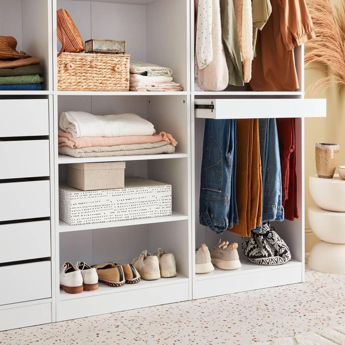 Dressing Modulable Blanc Moderne | Glace - Designix Dressing