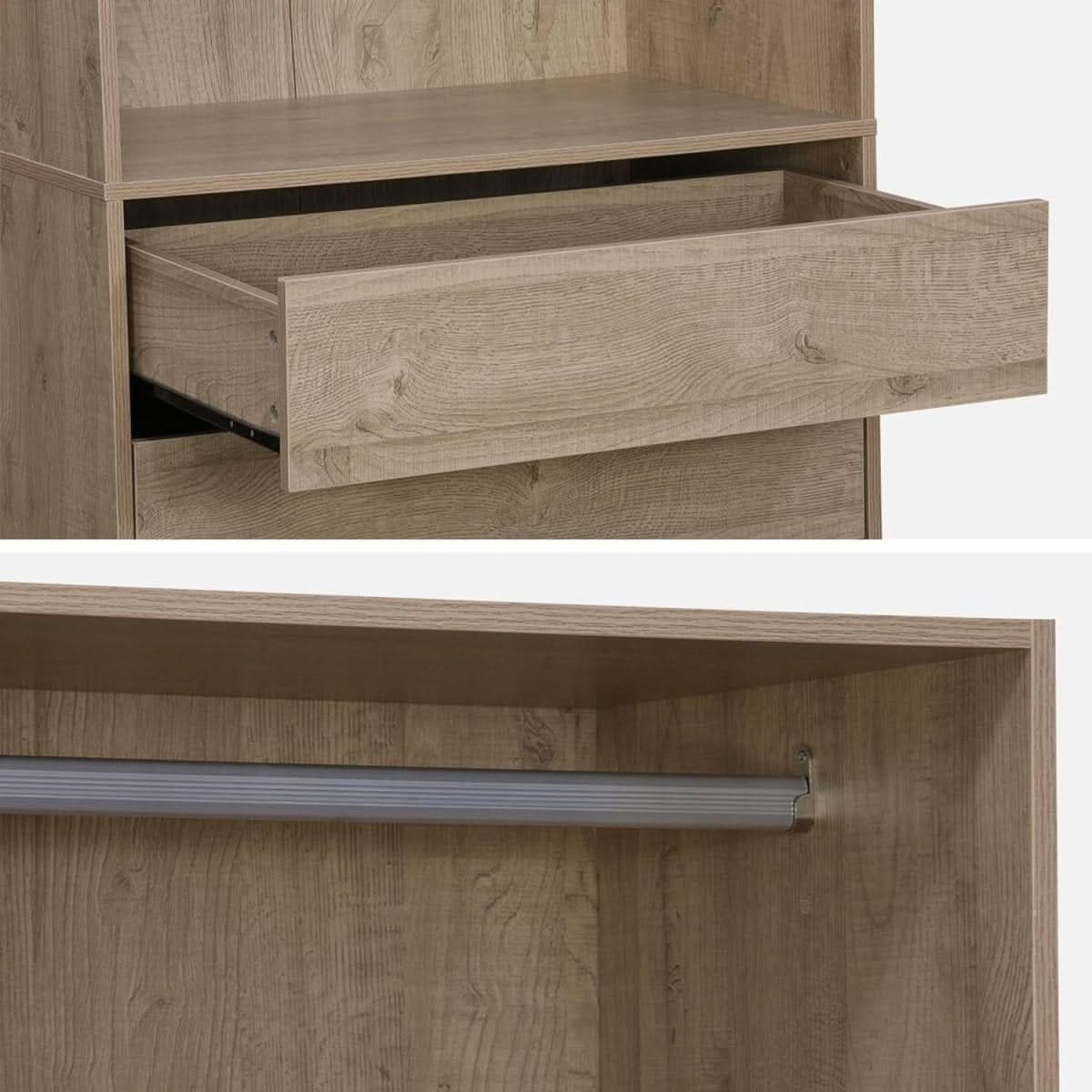 Dressing Modular Naturel Tiroirs | Halo - Designix Dressing