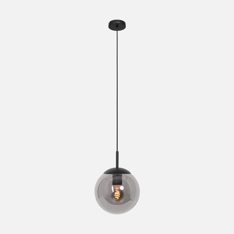 Suspension verre fumé boule Ø30, couloir et salle à manger | Bollique