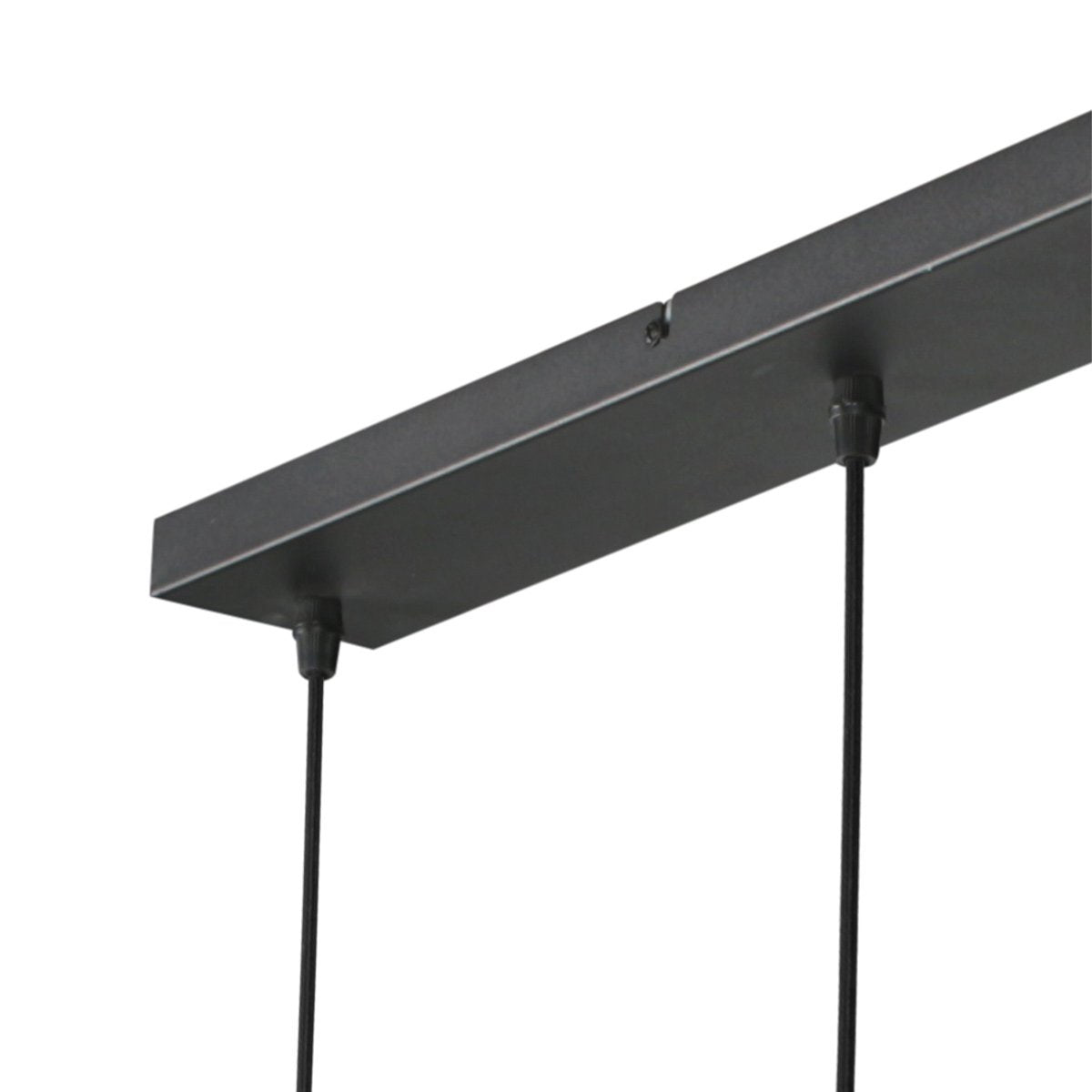Suspension barre corde tressée, 5 abat-jours diabolo beige 110 cm | Bintan