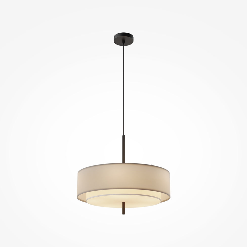 Suspension beige clair suspendue par un câble noir, vue de trois quarts