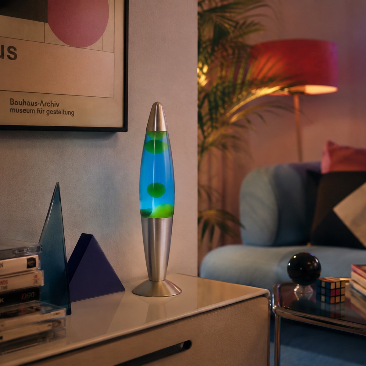 Lampe à poser Volcan argenté