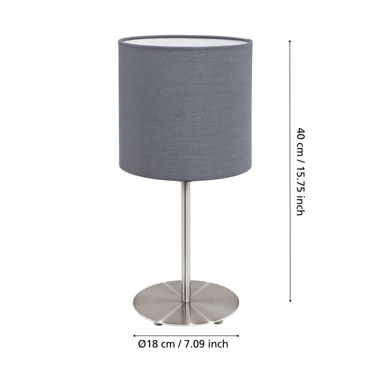 Schéma coté indiquant une hauteur de 40 cm et une base de 18 cm
