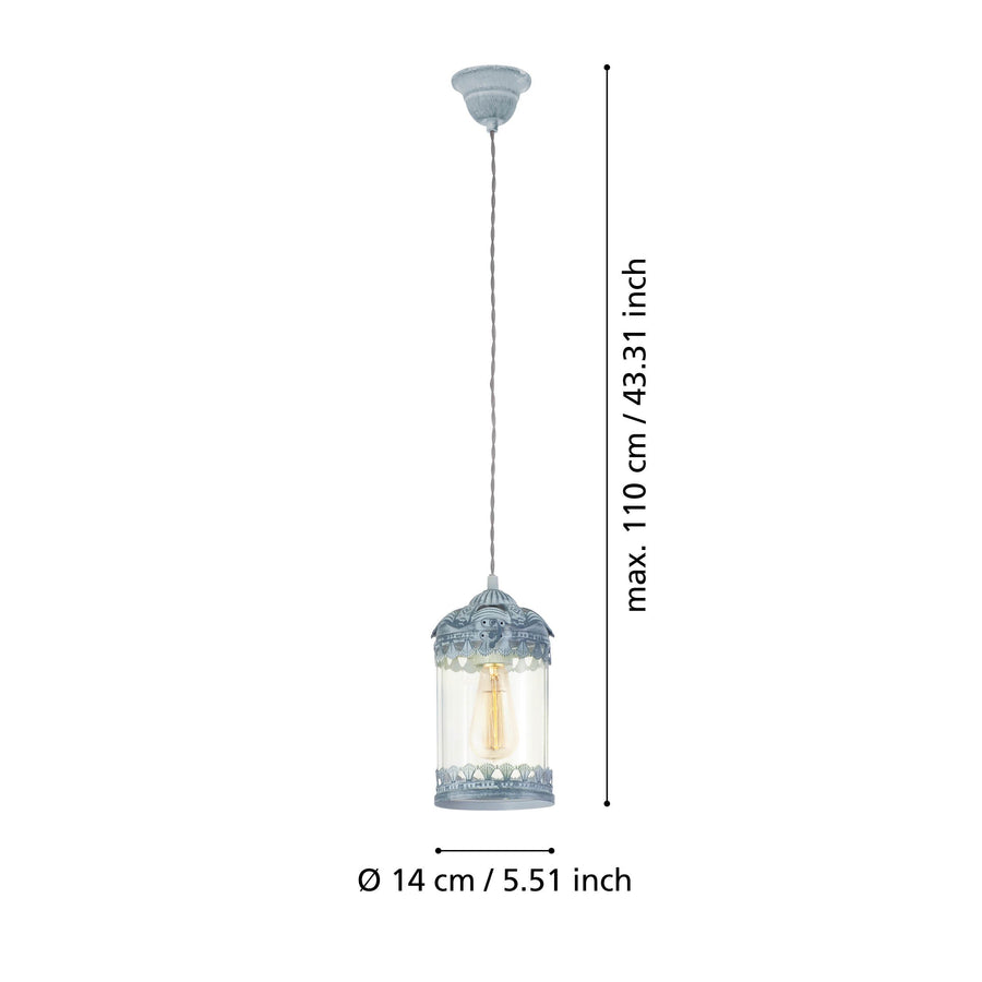 Schéma de dimensions avec hauteur maximale 110 cm et diamètre 14 cm